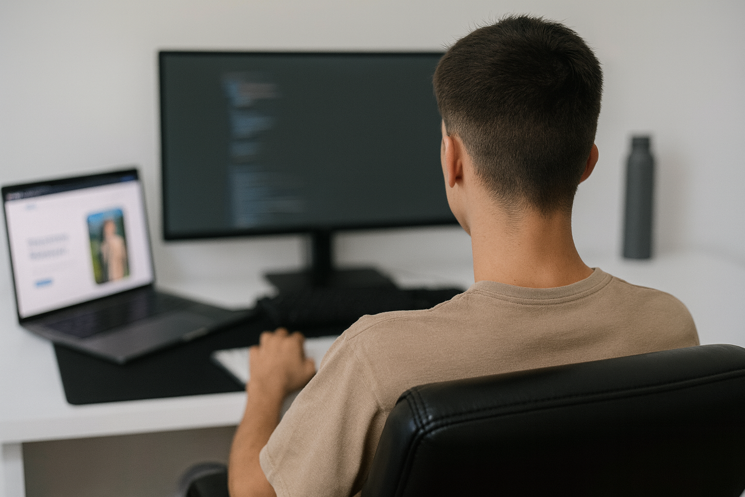 Pedro Lucas trabalhando